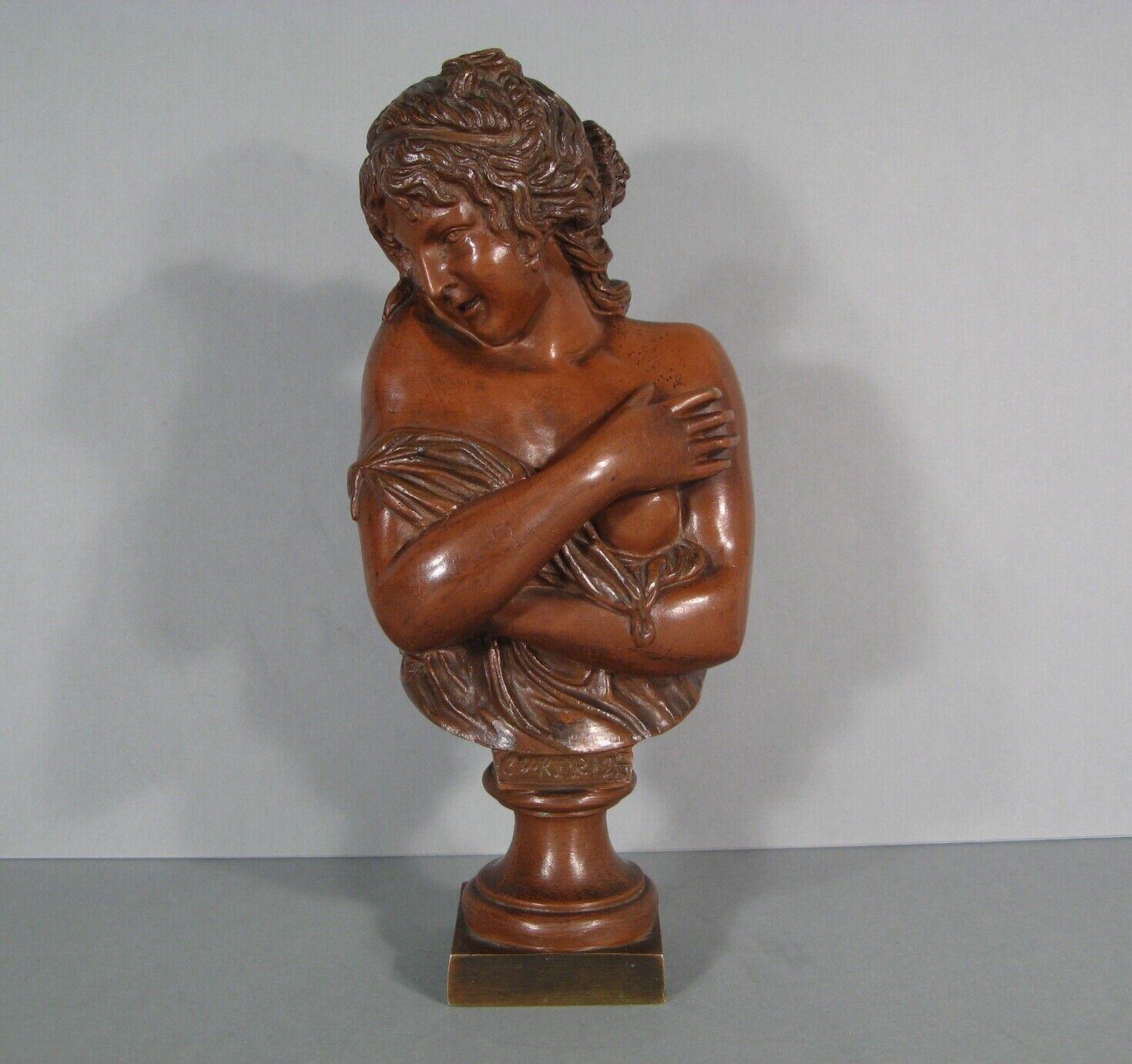 Empire Antique Bronze Sculpture Bust 