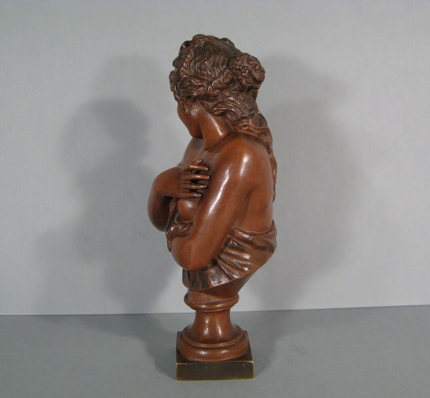 19th Century Antique Bronze Sculpture Bust 