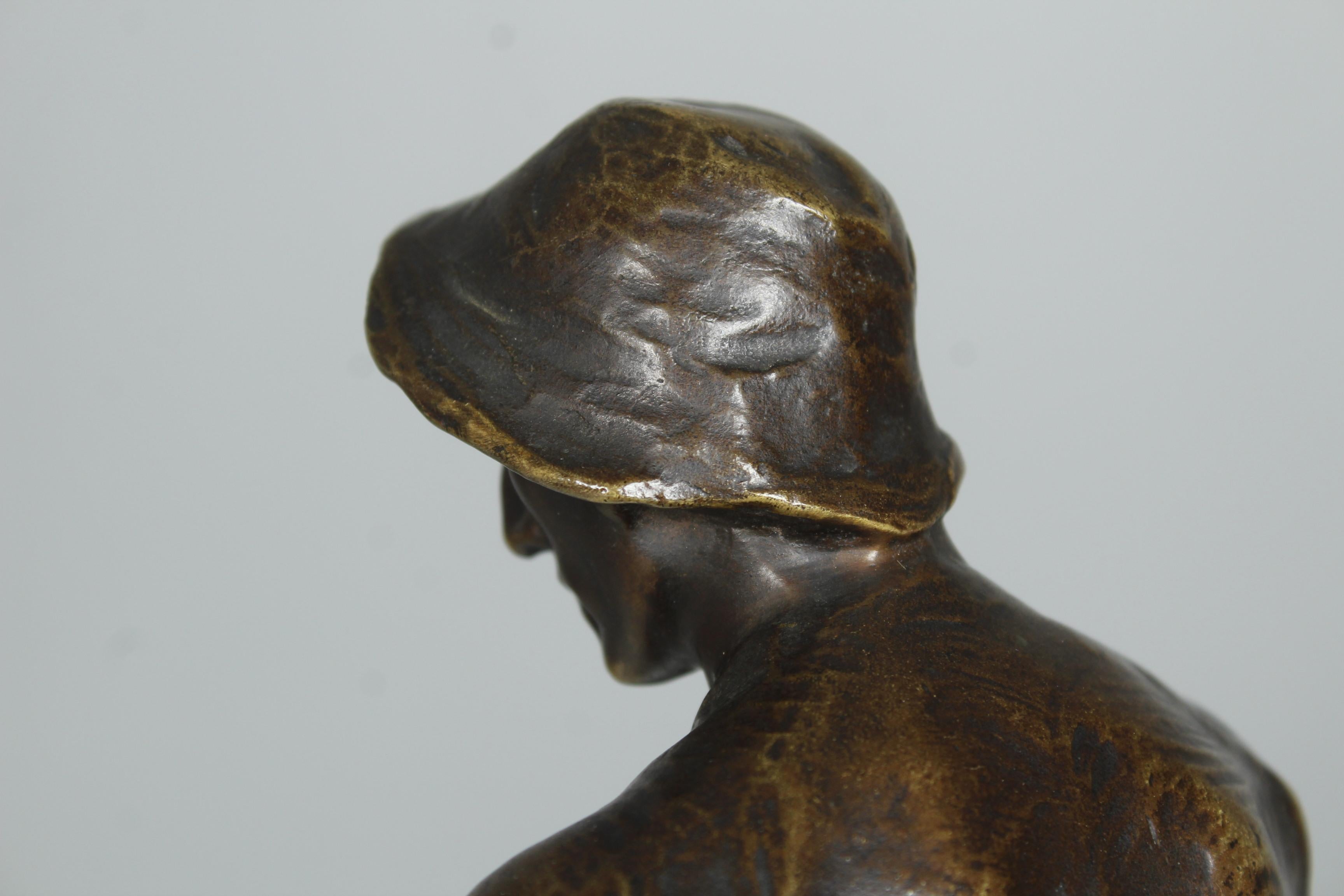 Antique Bronze Sculpture By Adolf Josef Pohl (1872-1930), Blacksmith, Austria For Sale 11