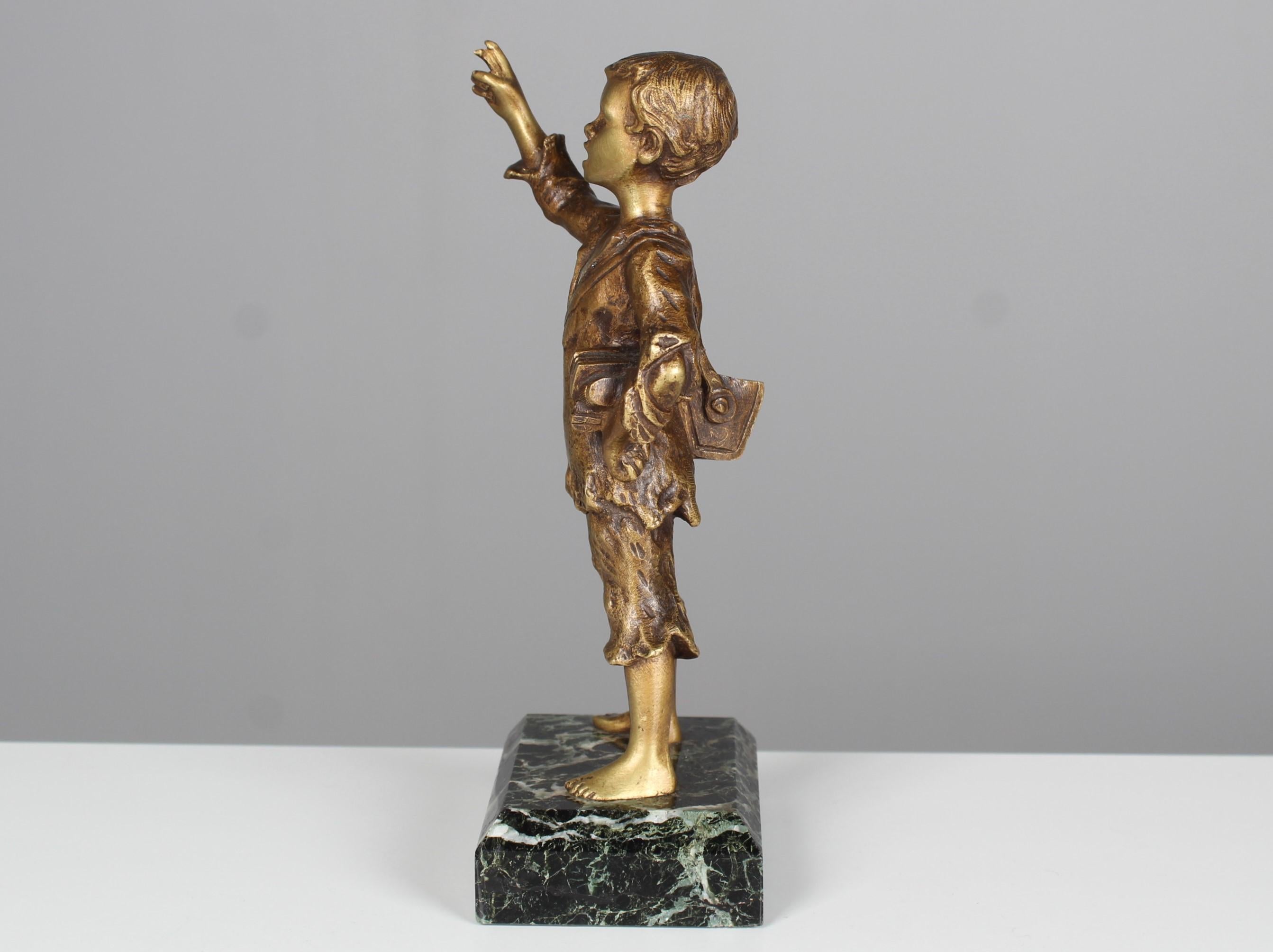 20th Century Antique Bronze Sculpture By Henri Godet (1863 - 1937), Paris, 1910s  For Sale