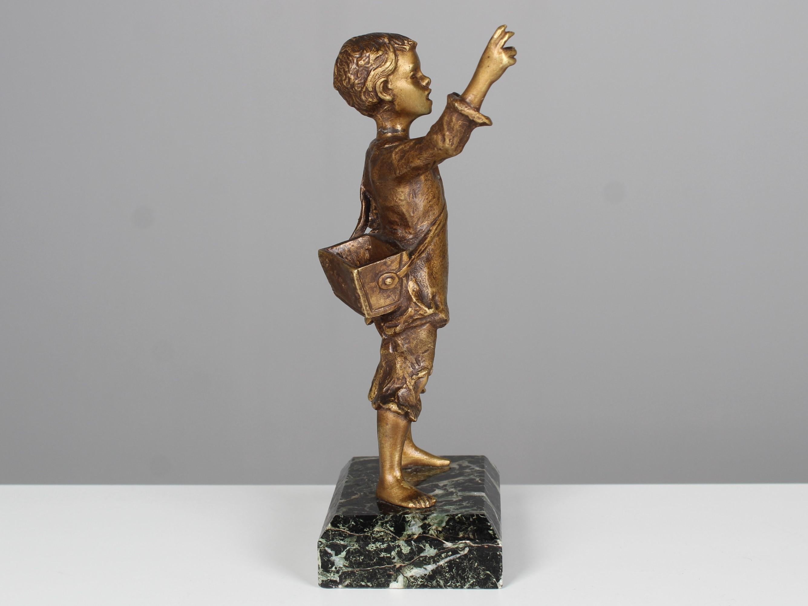 Sculpture ancienne en bronze d'Henri Godet (1863 - 1937), Paris, années 1910  en vente 1
