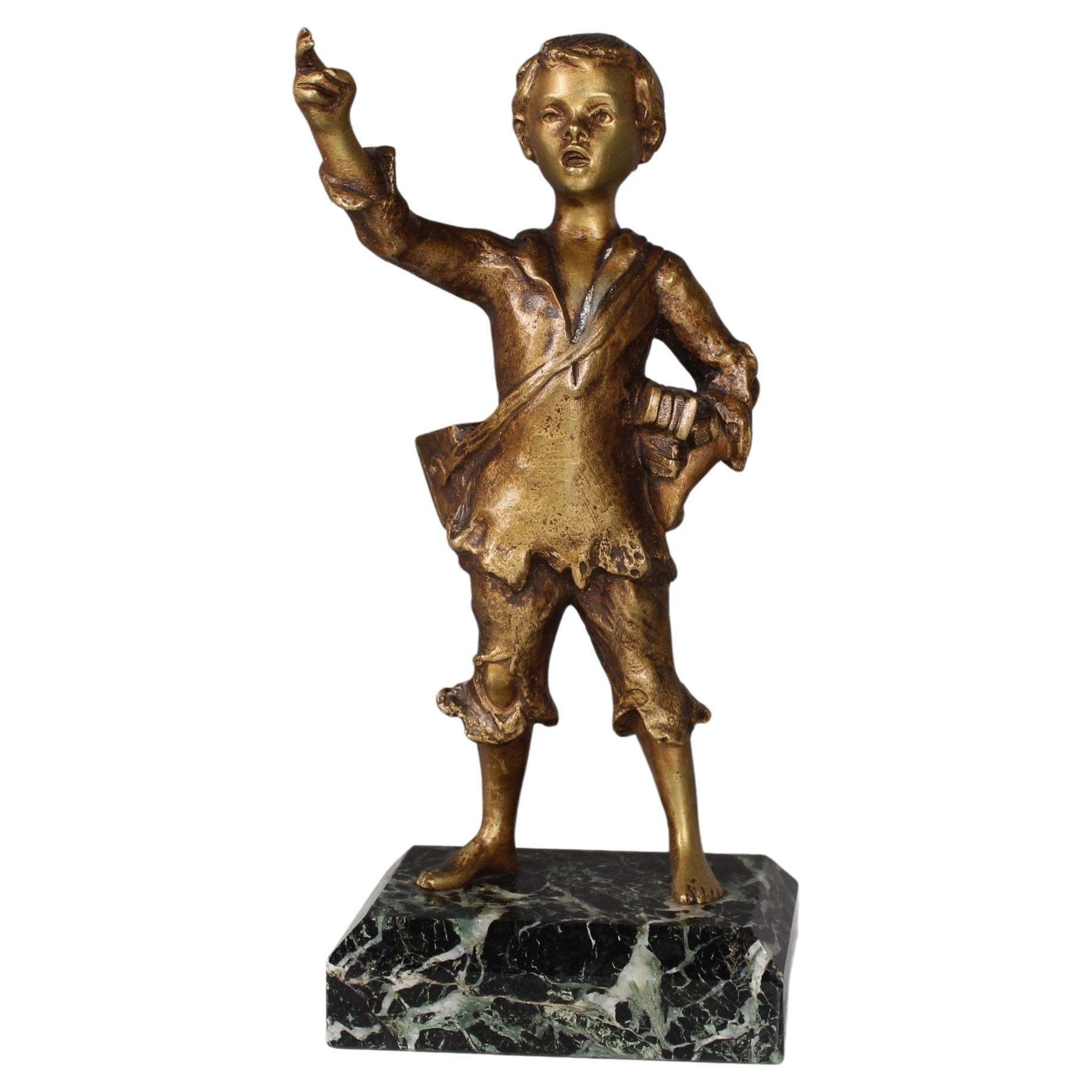 Antique Bronze Sculpture By Henri Godet (1863 - 1937), Paris, 1910s  For Sale
