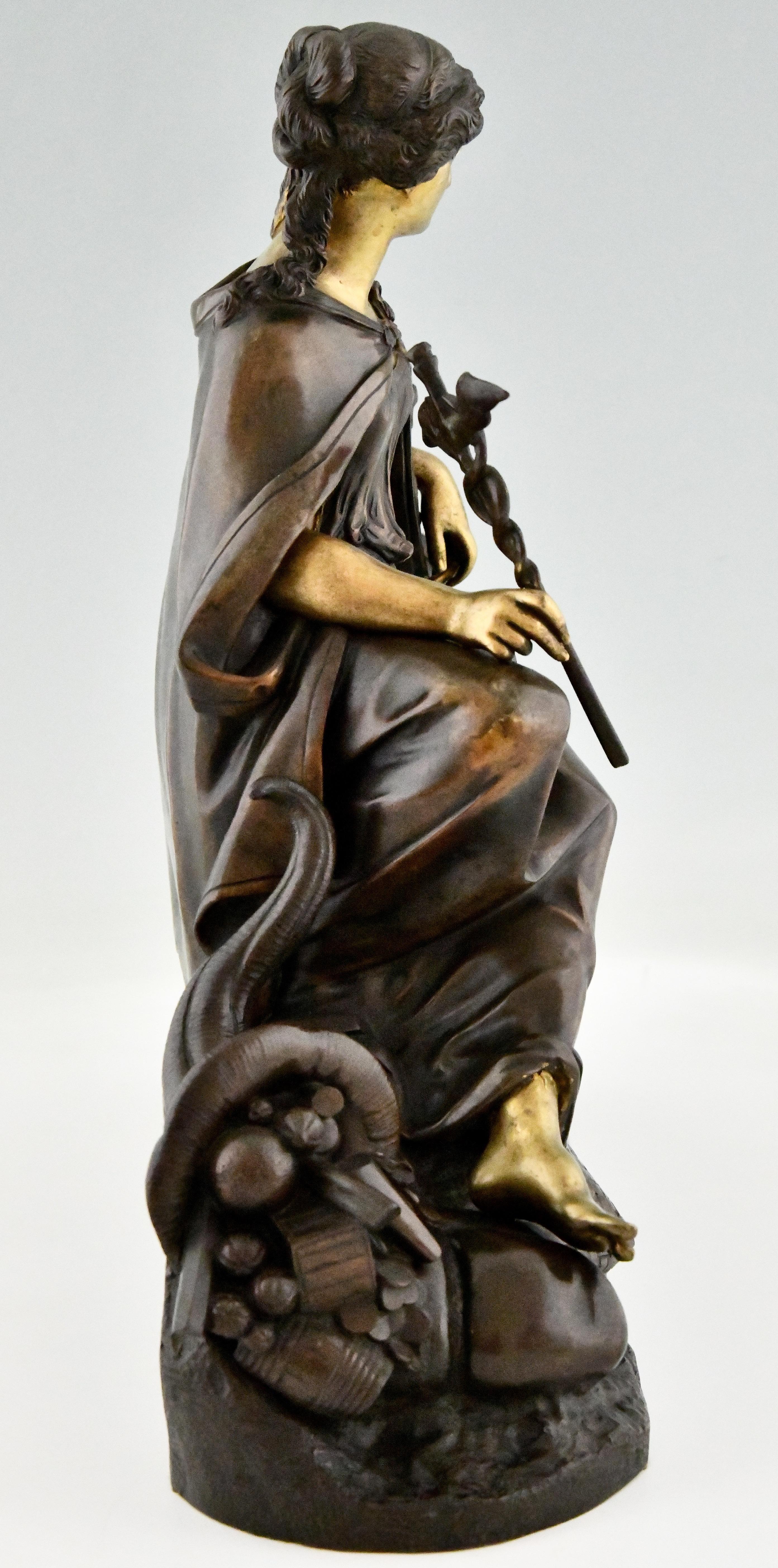 Late 19th Century Antique Bronze Sculpture Fortune, Allegory of Sea Trade, France 1870