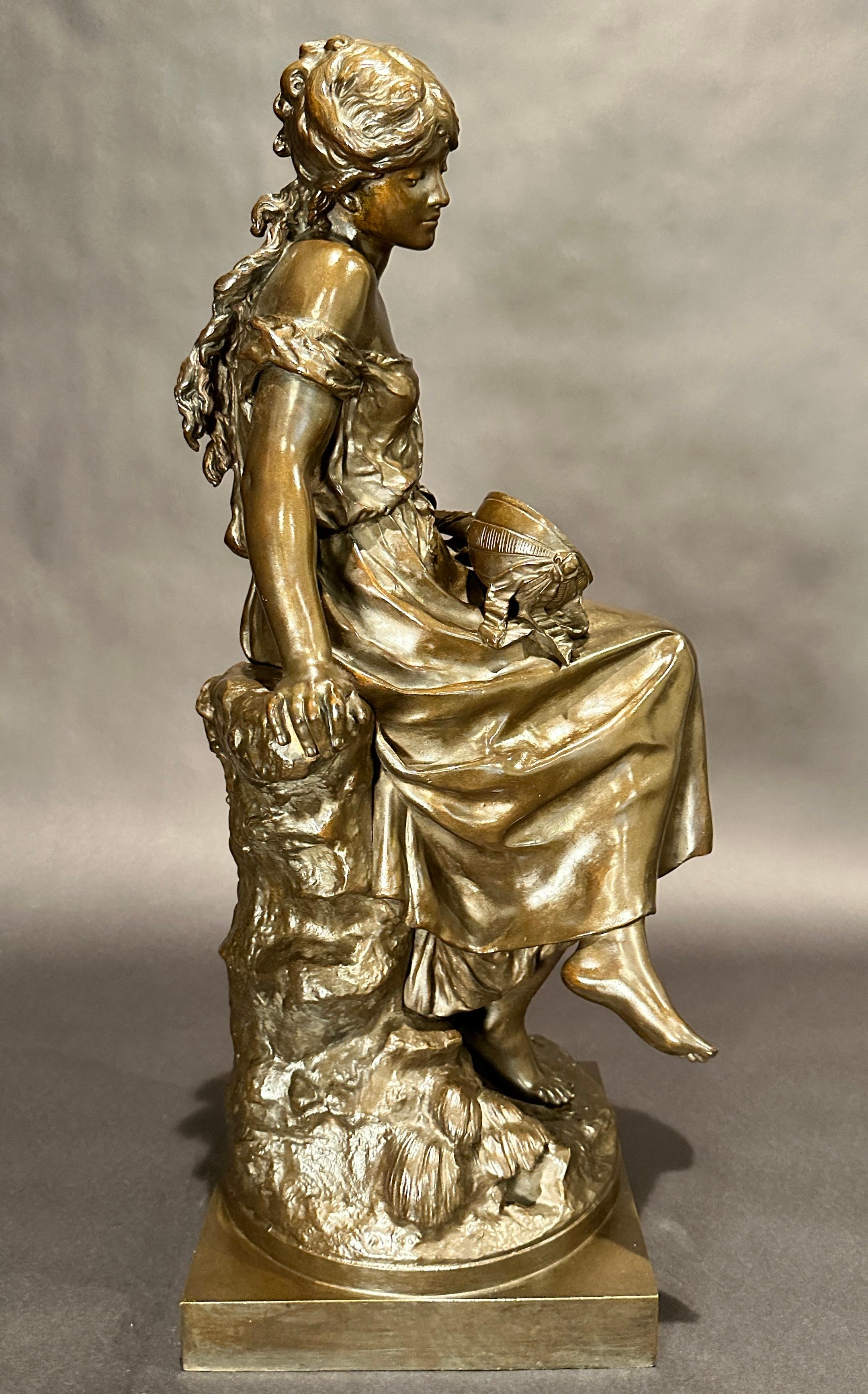 XIX secolo Scultura antica in bronzo 