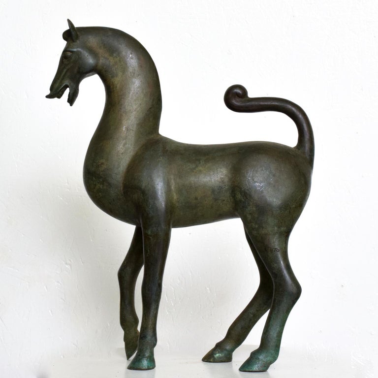 Antique Bronze Sculpture Horse Fine Antique by Toto For Sale at 1stDibs