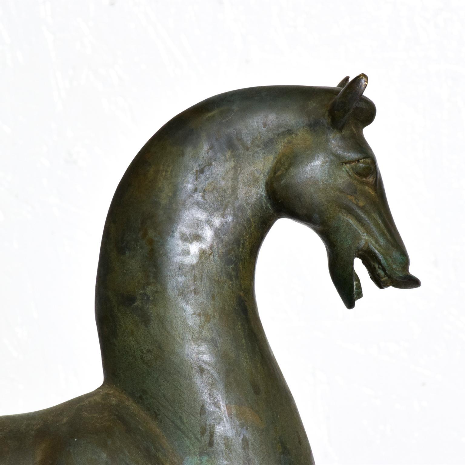 Unknown Antique Bronze Sculpture Horse Fine Antique by Toto