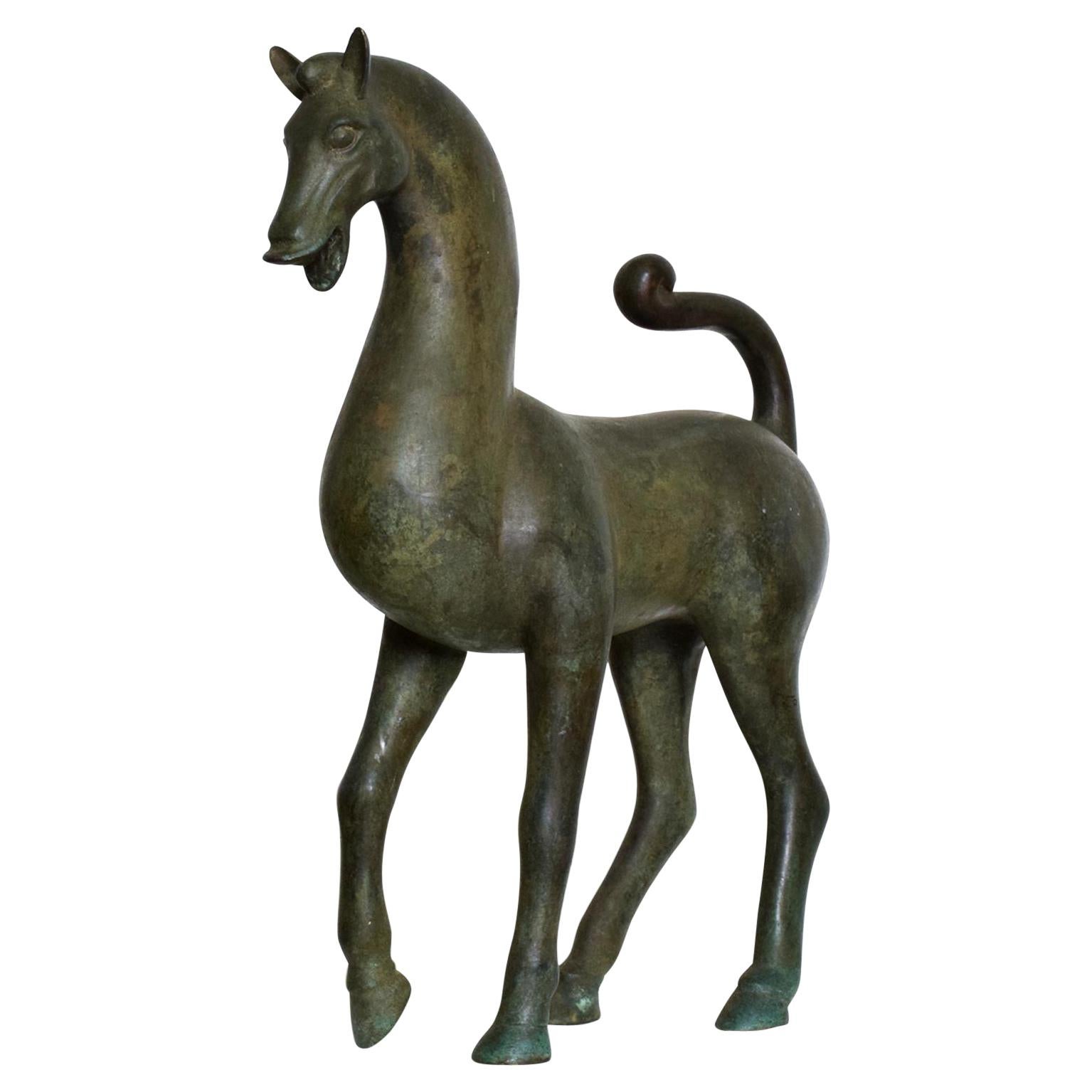 Antique Bronze Sculpture Horse Fine Antique by Toto
