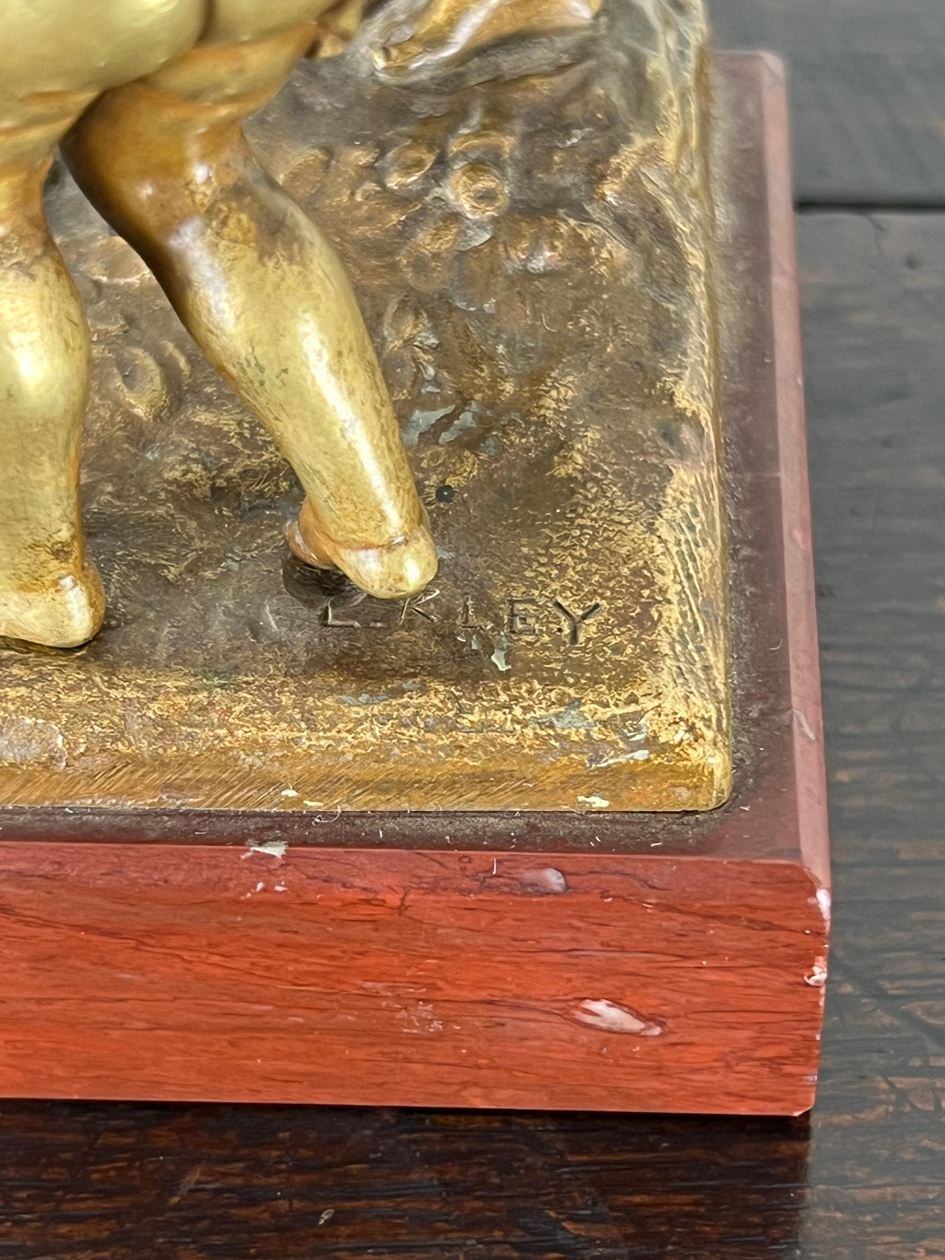 Antique Bronze Sculpture “Jeunes Garcons” by Louis Kley, French 1833-1911 For Sale 1