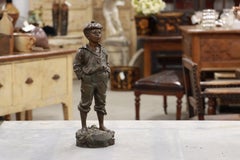 Antique Bronze Sculpture - "Mousse Siffleur"