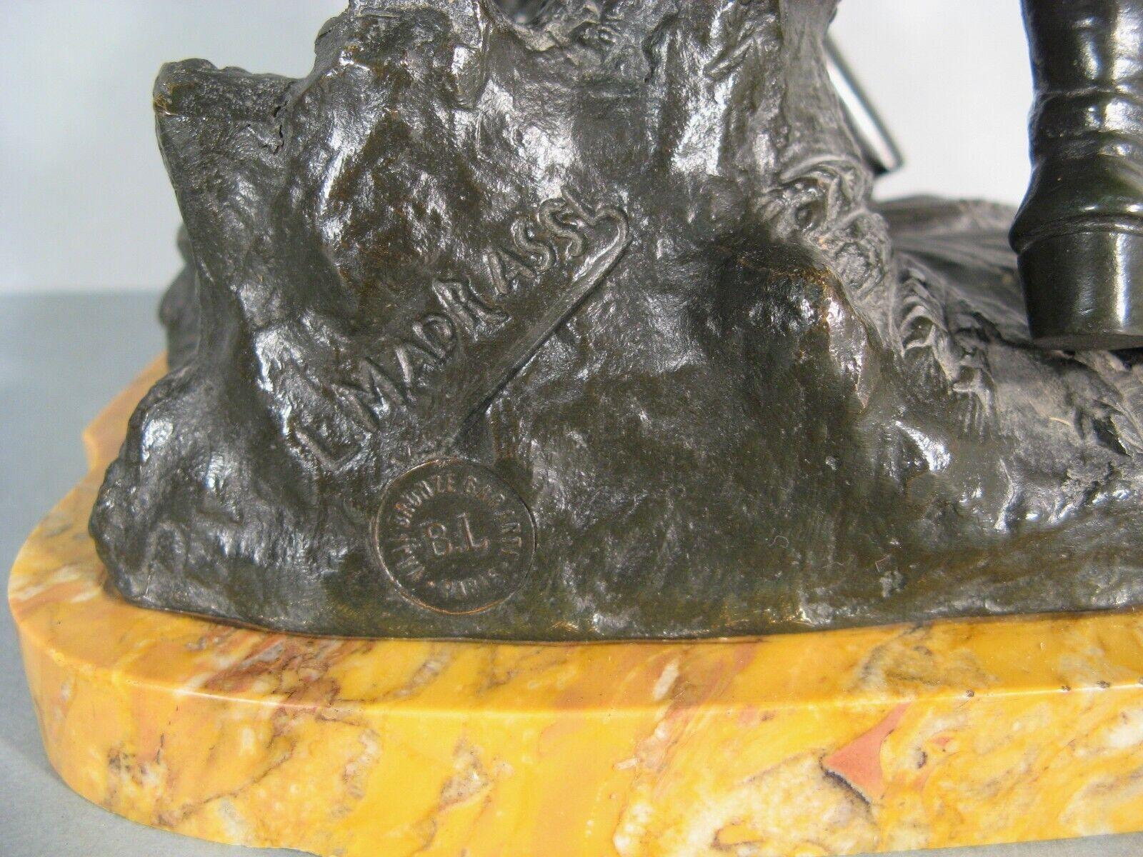 Antique Bronze Sculpture of a Napoleonic Grenadier by Luca Madrassi - 1Y214 4