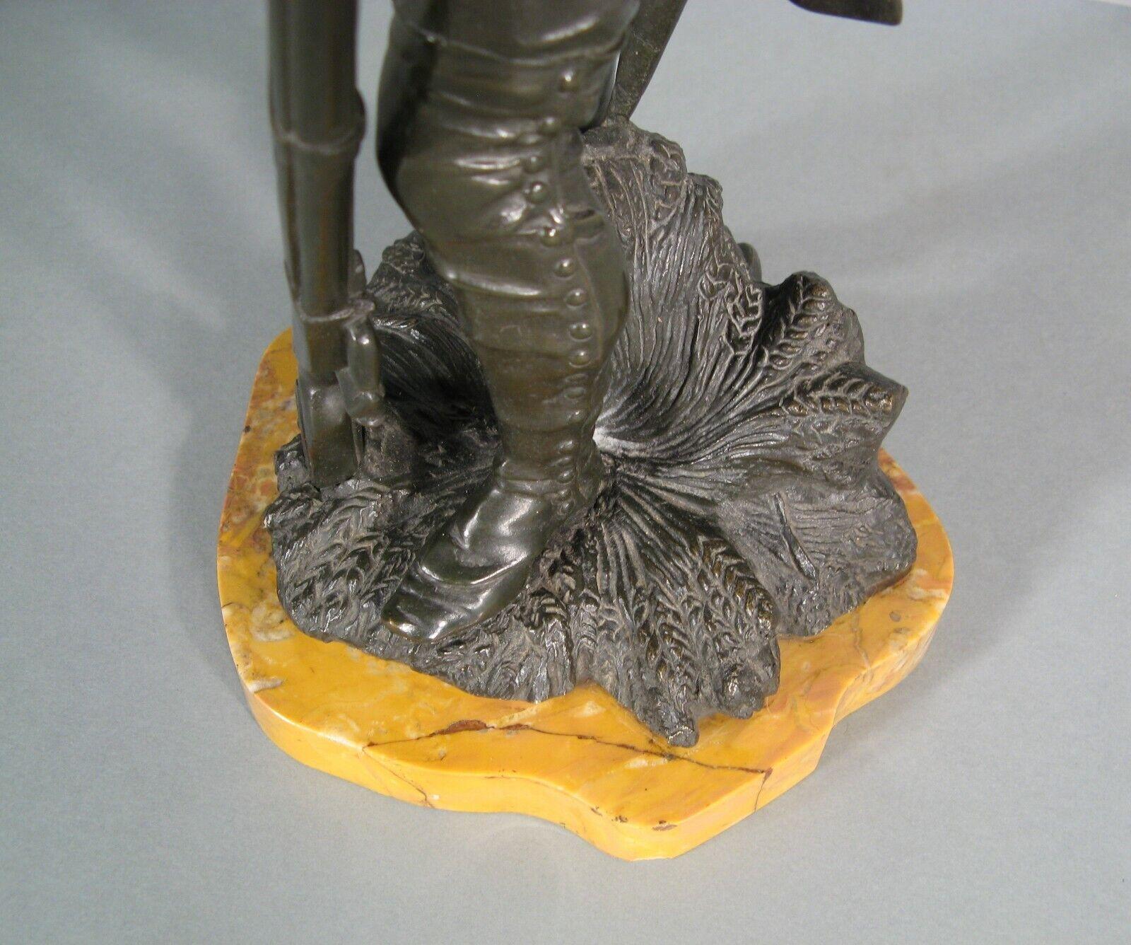 Antique Bronze Sculpture of a Napoleonic Grenadier by Luca Madrassi - 1Y214 5