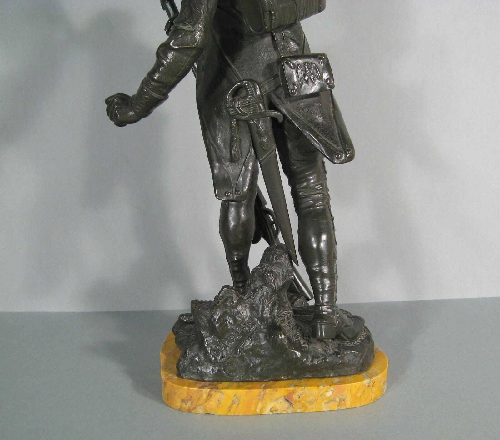 19th Century Antique Bronze Sculpture of a Napoleonic Grenadier by Luca Madrassi - 1Y214