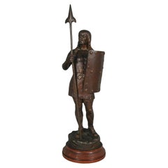 Antique Bronze Sculpture of a Rebel Gaulish Warrior by Léon Perzinka - 1Y212