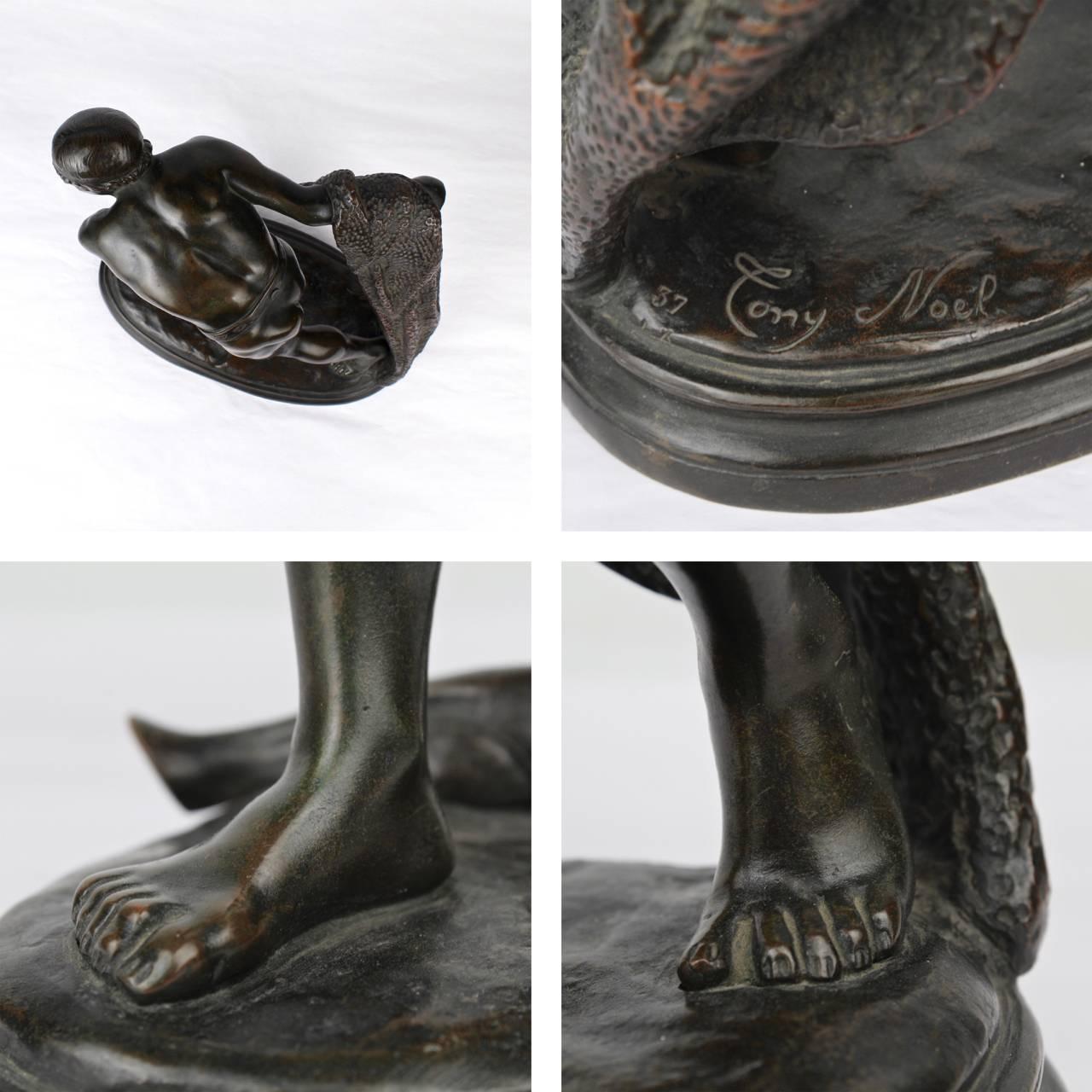 Antike Bronzeskulptur eines römischen Gladiators aus Bronze nach Edme Anthony Paul Noel, antik 4