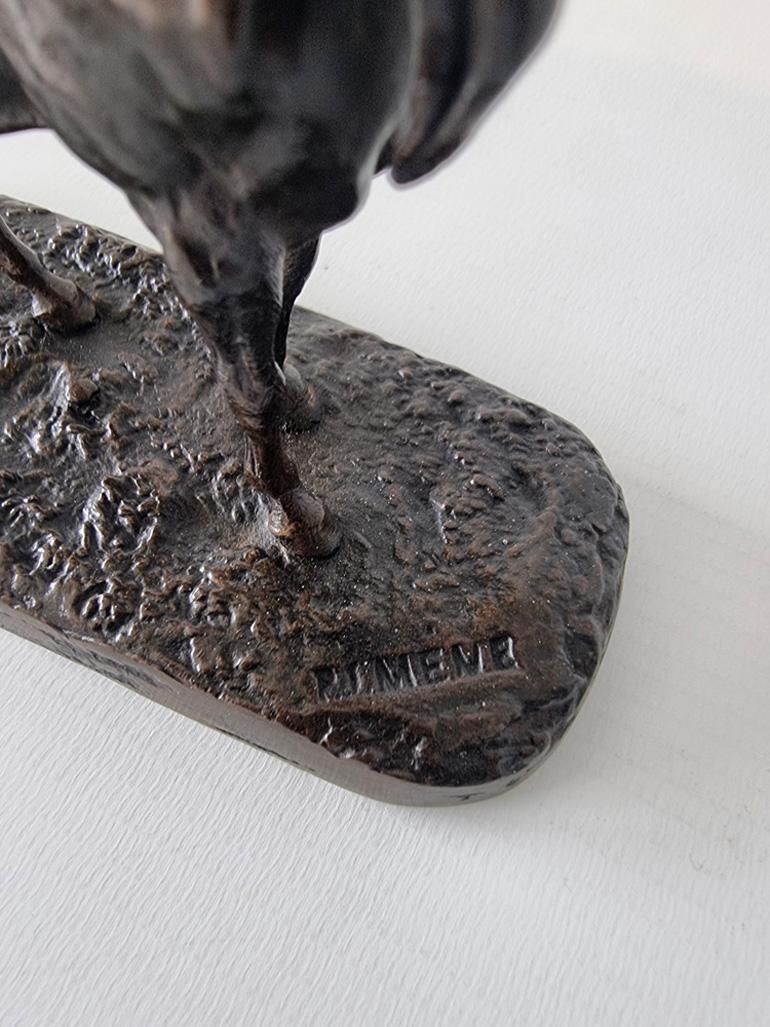 Antike Bronzeskulptur eines Hengstes 'Cheval Arabe' Nr. 1 signiert P J Mene im Angebot 1