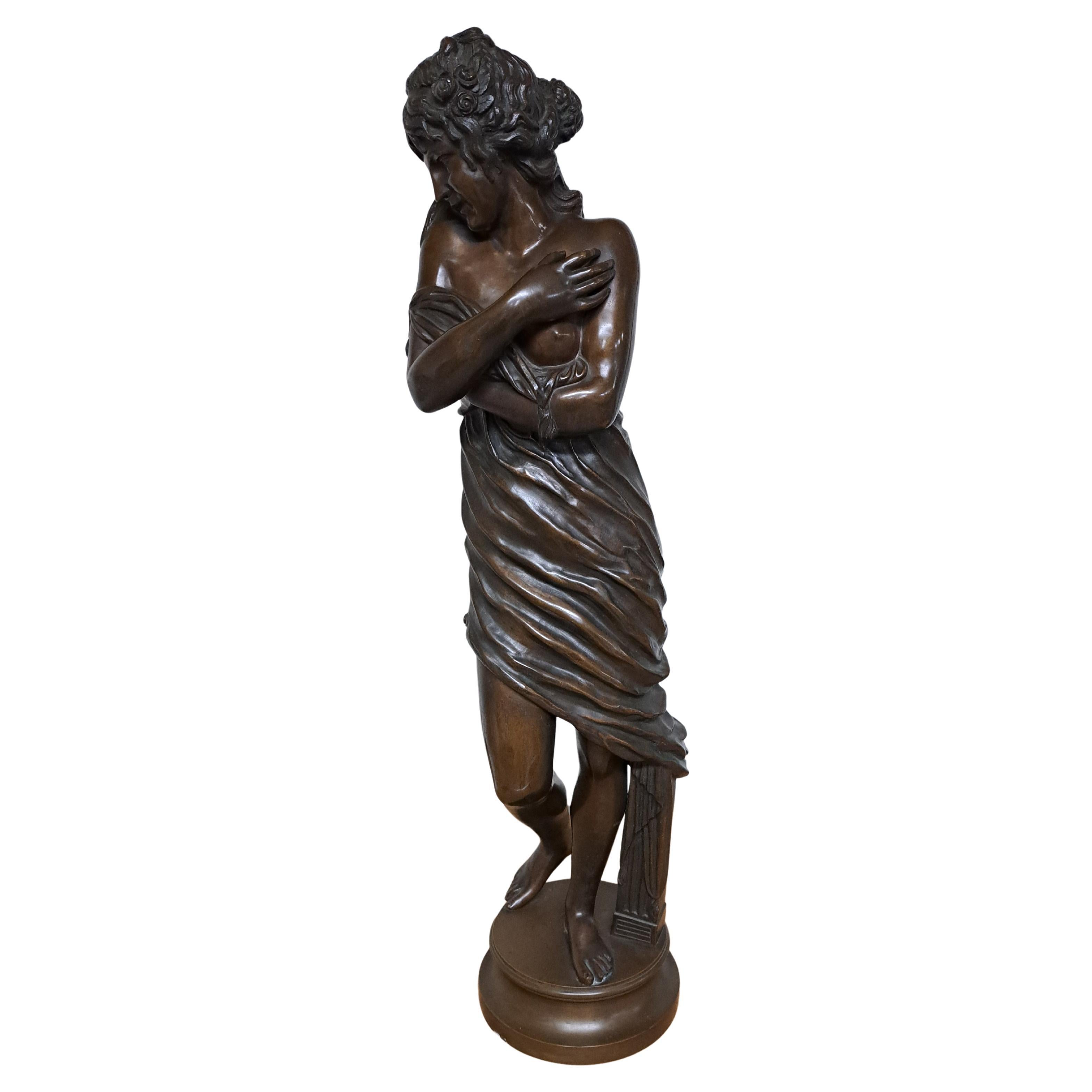 Antique Bronze Sculpture of a Woman
