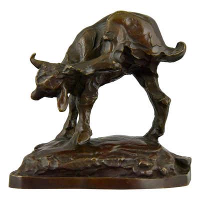 Bronze sculpture of a young goat - Sold items Antiques 