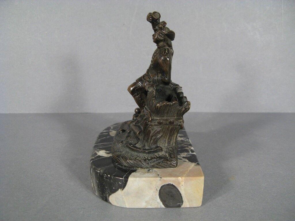 Escultura antigua de bronce de un cañonero del Antiguo Régimen -1Y80 en Bueno Estado en Bordeaux, FR