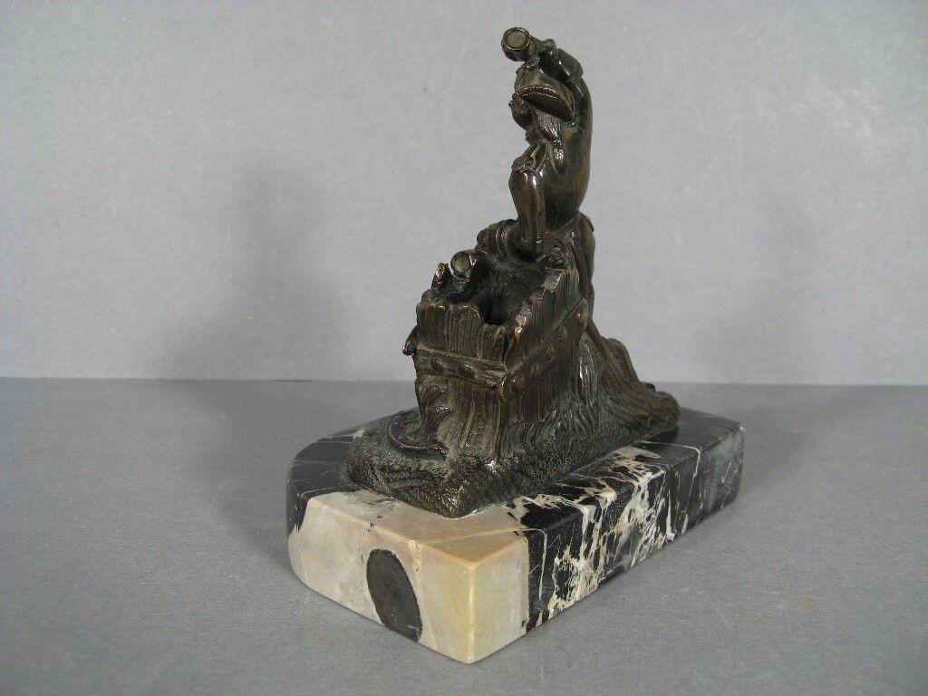 Escultura antigua de bronce de un cañonero del Antiguo Régimen -1Y80 Bronce
