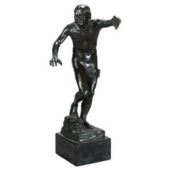 Antique Bronze Sculpture of Athlete Signed J. L. Course C1926