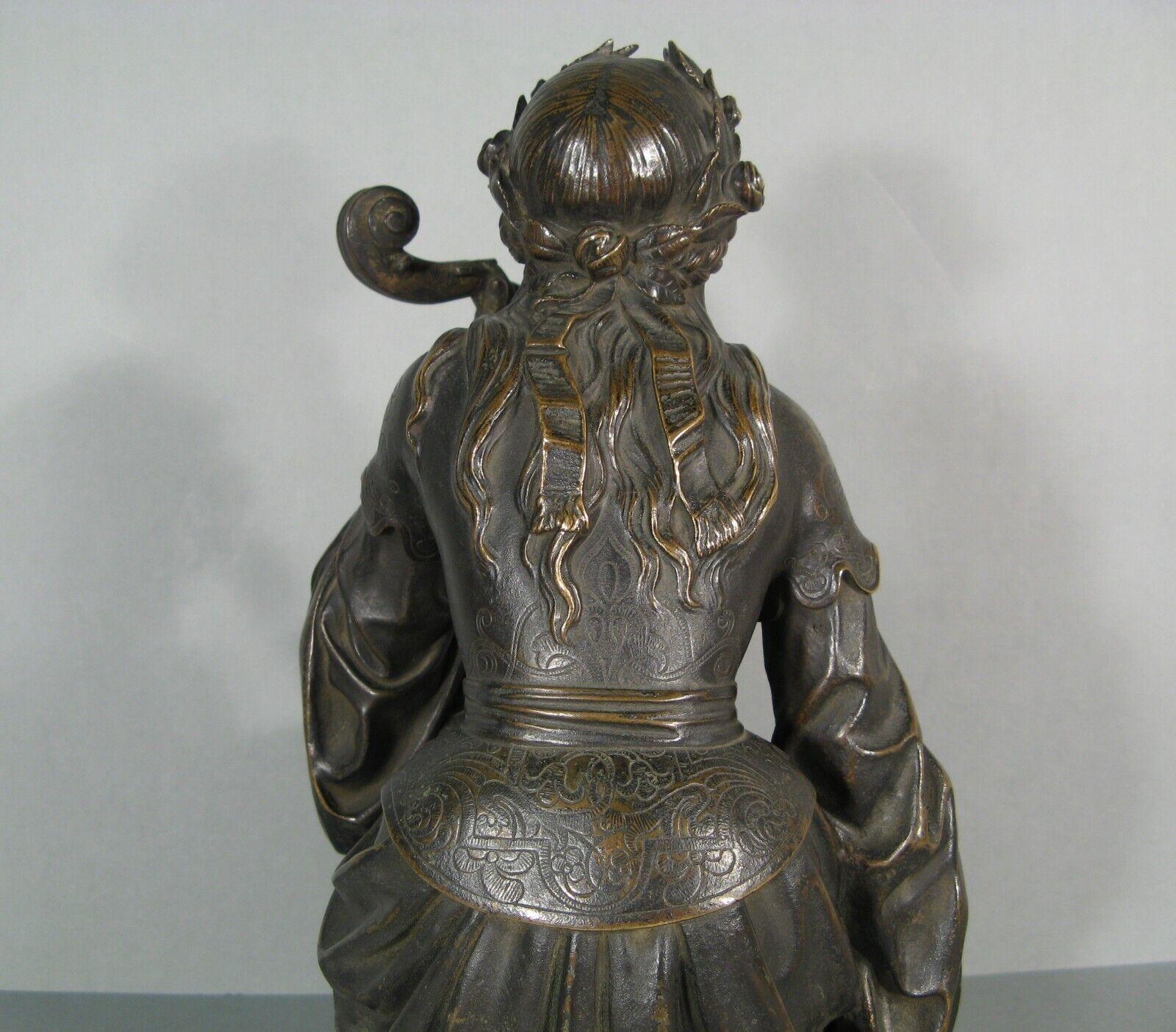 Escultura antigua de bronce de Sainte Cécile de T. Gechter, 1841 - 1Y217 3