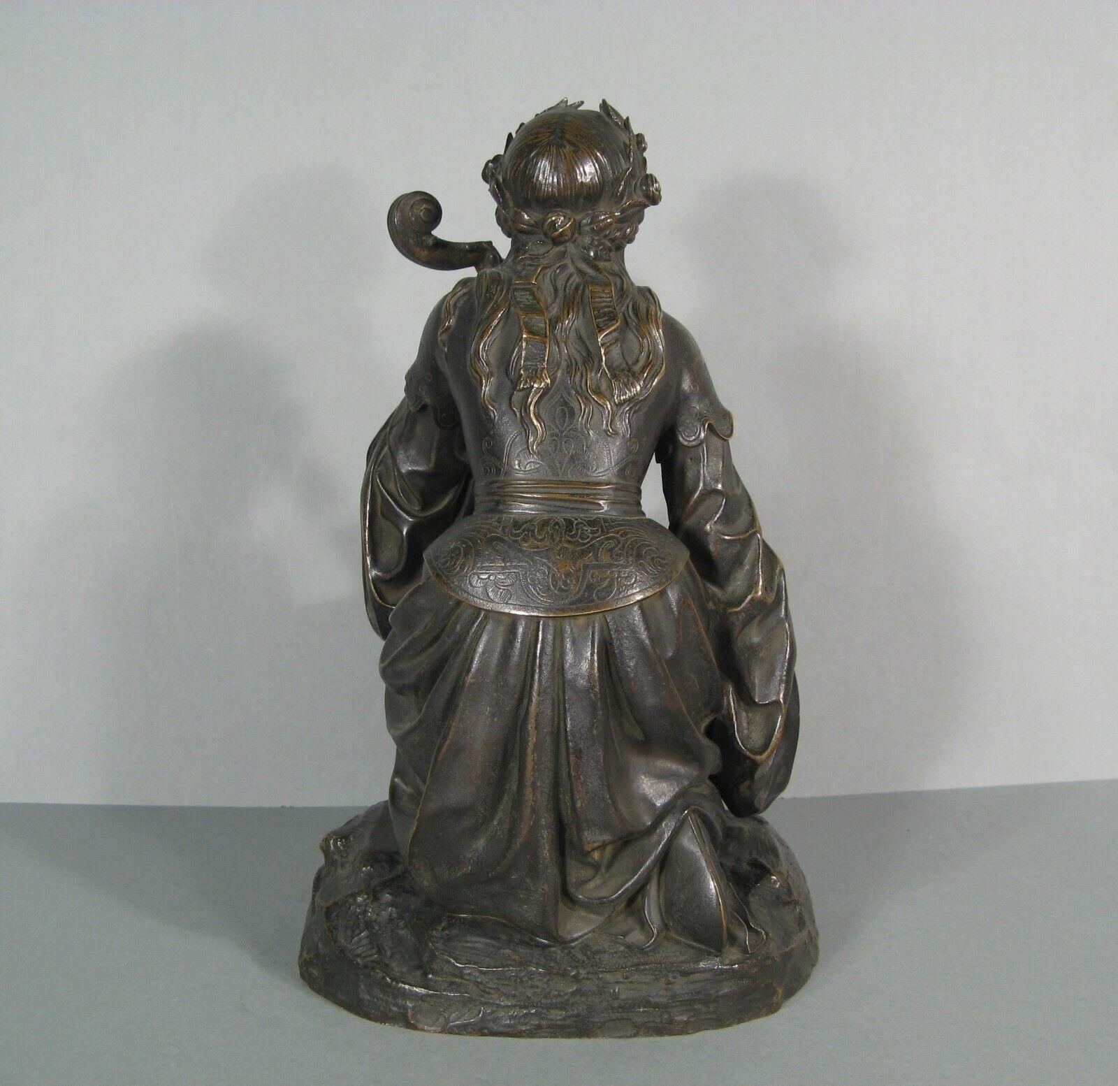 Escultura antigua de bronce de Sainte Cécile de T. Gechter, 1841 - 1Y217 2