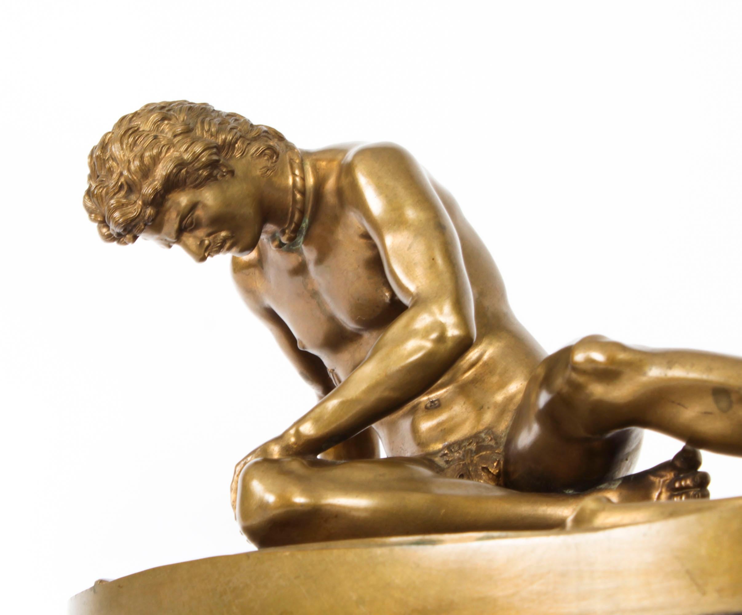 Sculpture ancienne en bronze du Gaul teinté par B Boschetti, Rome, 19ème siècle en vente 2