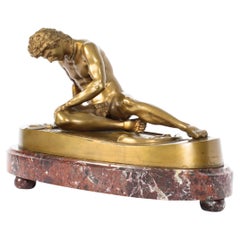 Antique Bronze Sculpture of the Dying Gaul by B Boschetti Rome, 19th Century