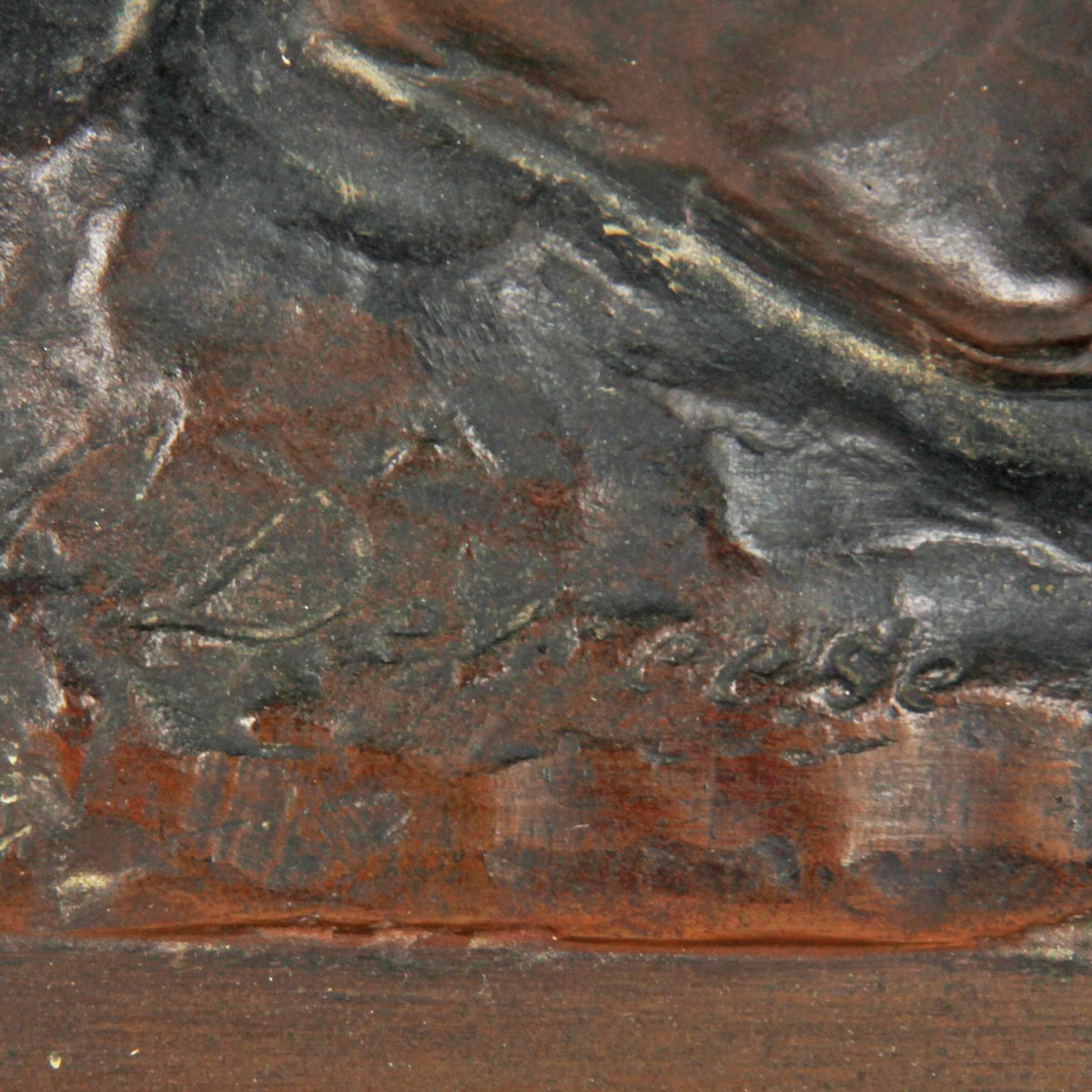 Antique Bronze Sculpture, Signed on Base, G.Devreese 1