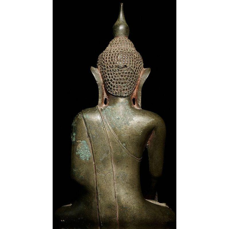 Antique Bronze Shan Buddha from Burma In Good Condition For Sale In DEVENTER, NL
