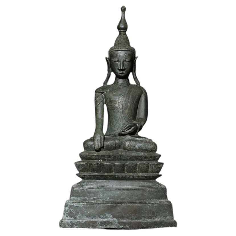 Antique Bronze Shan Buddha from Burma For Sale