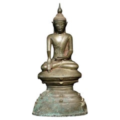 Bouddha Shan en bronze ancien de Birmanie