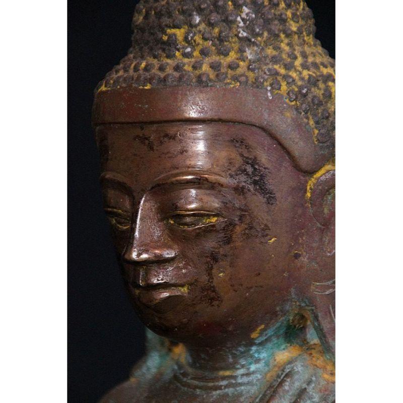 Antique bronze Shan Buddha from Burma Original Buddhas For Sale 4