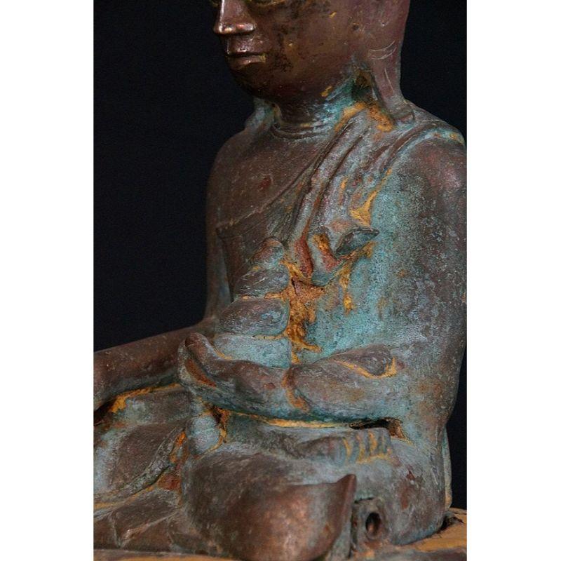 Antique bronze Shan Buddha from Burma Original Buddhas For Sale 5