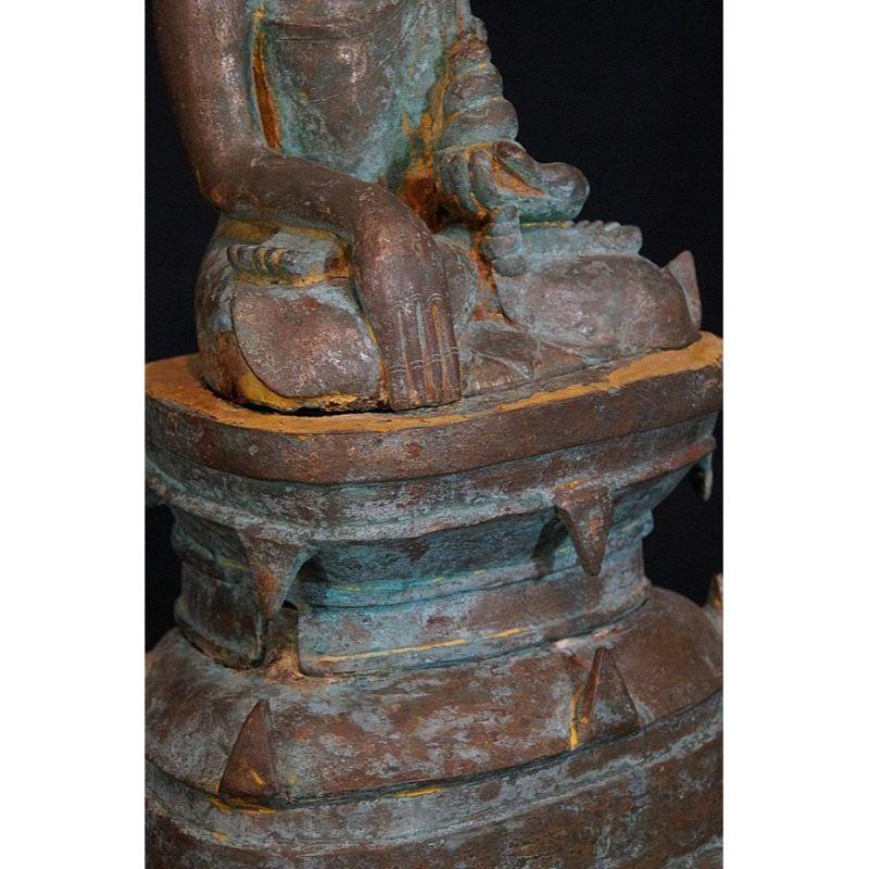 Antique bronze Shan Buddha from Burma Original Buddhas For Sale 7