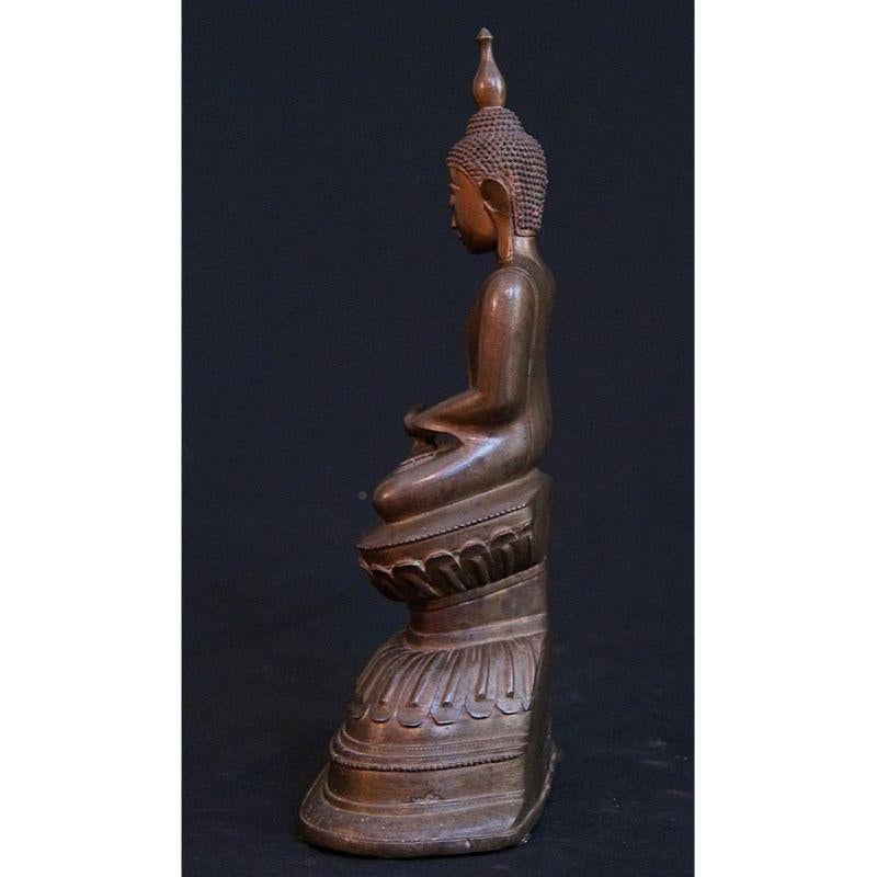 Burmese Antique Bronze Shan Buddha from Burma Original Buddhas For Sale