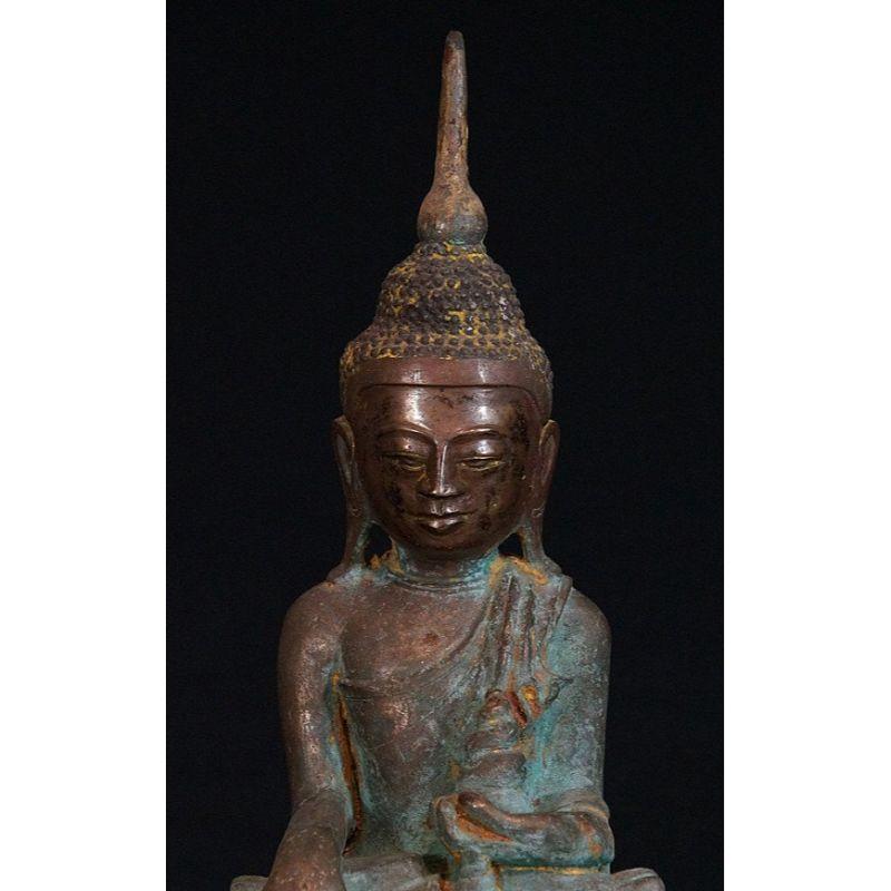 Antique bronze Shan Buddha from Burma Original Buddhas For Sale 2