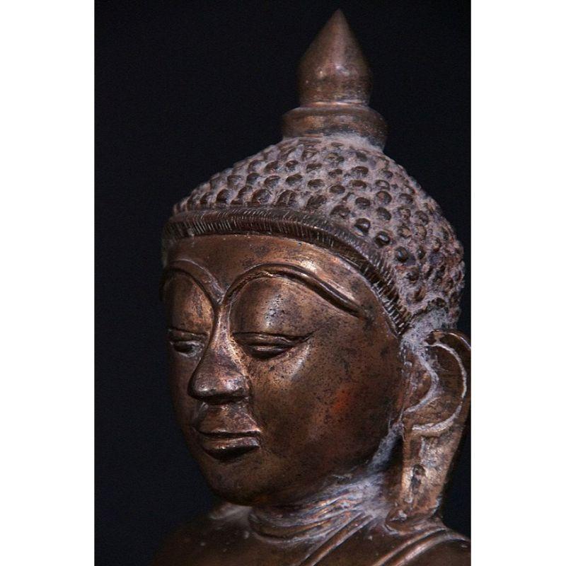 Ancienne statue de Bouddha Shan en bronze de Birmanie en vente 5