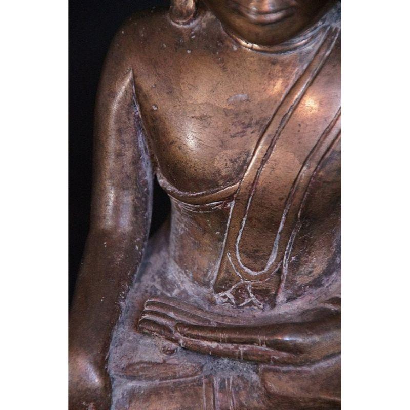 Ancienne statue de Bouddha Shan en bronze de Birmanie en vente 6