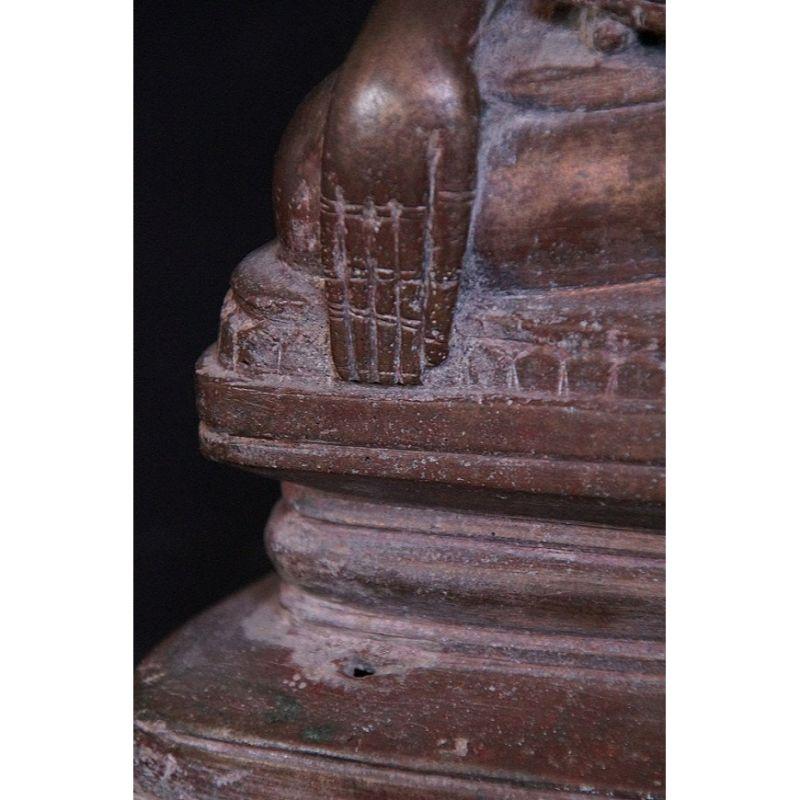 Ancienne statue de Bouddha Shan en bronze de Birmanie en vente 7