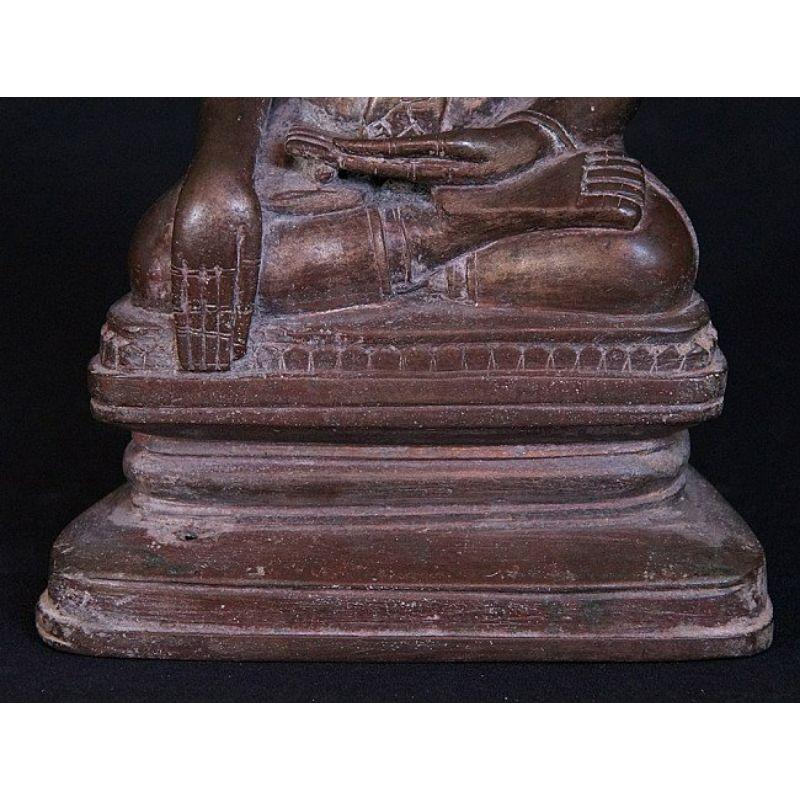 Ancienne statue de Bouddha Shan en bronze de Birmanie en vente 8
