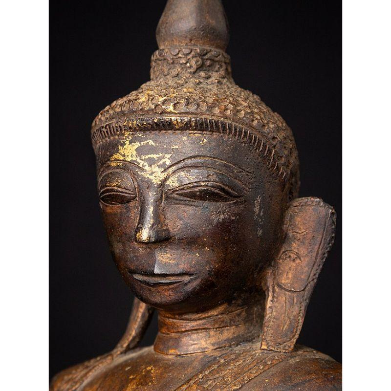 Antique Bronze Shan Buddha Statue from Burma For Sale 10