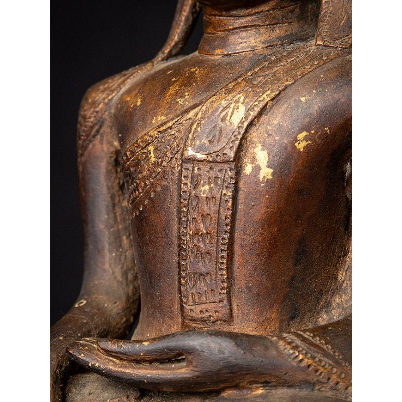 Antique Bronze Shan Buddha Statue from Burma For Sale 11