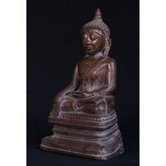 Antique Bronze Shan Buddha Statue from Burma