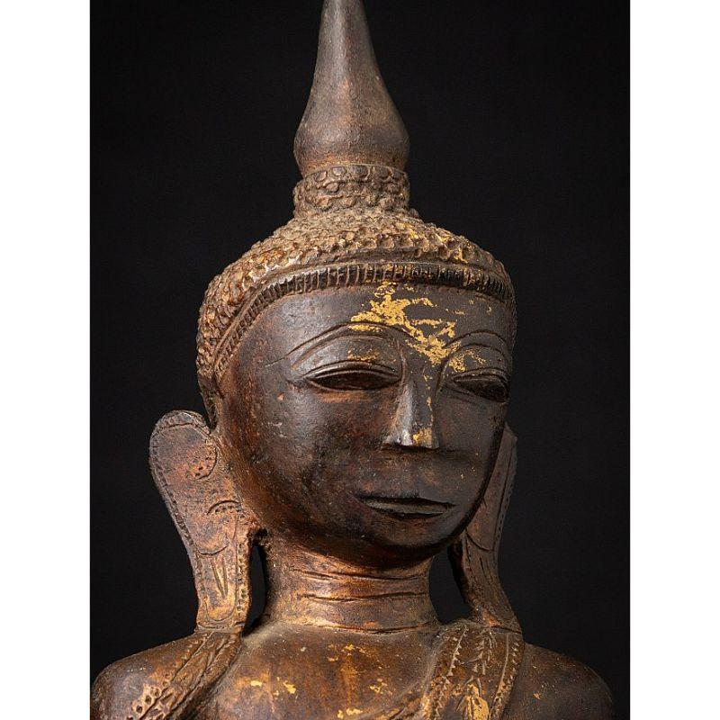 Antique Bronze Shan Buddha Statue from Burma For Sale 3