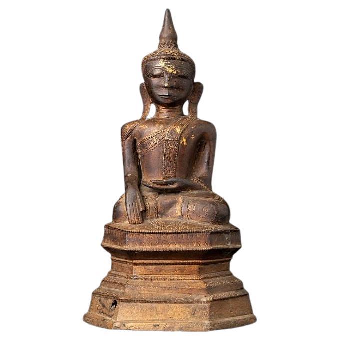 Antique Bronze Shan Buddha Statue from Burma For Sale