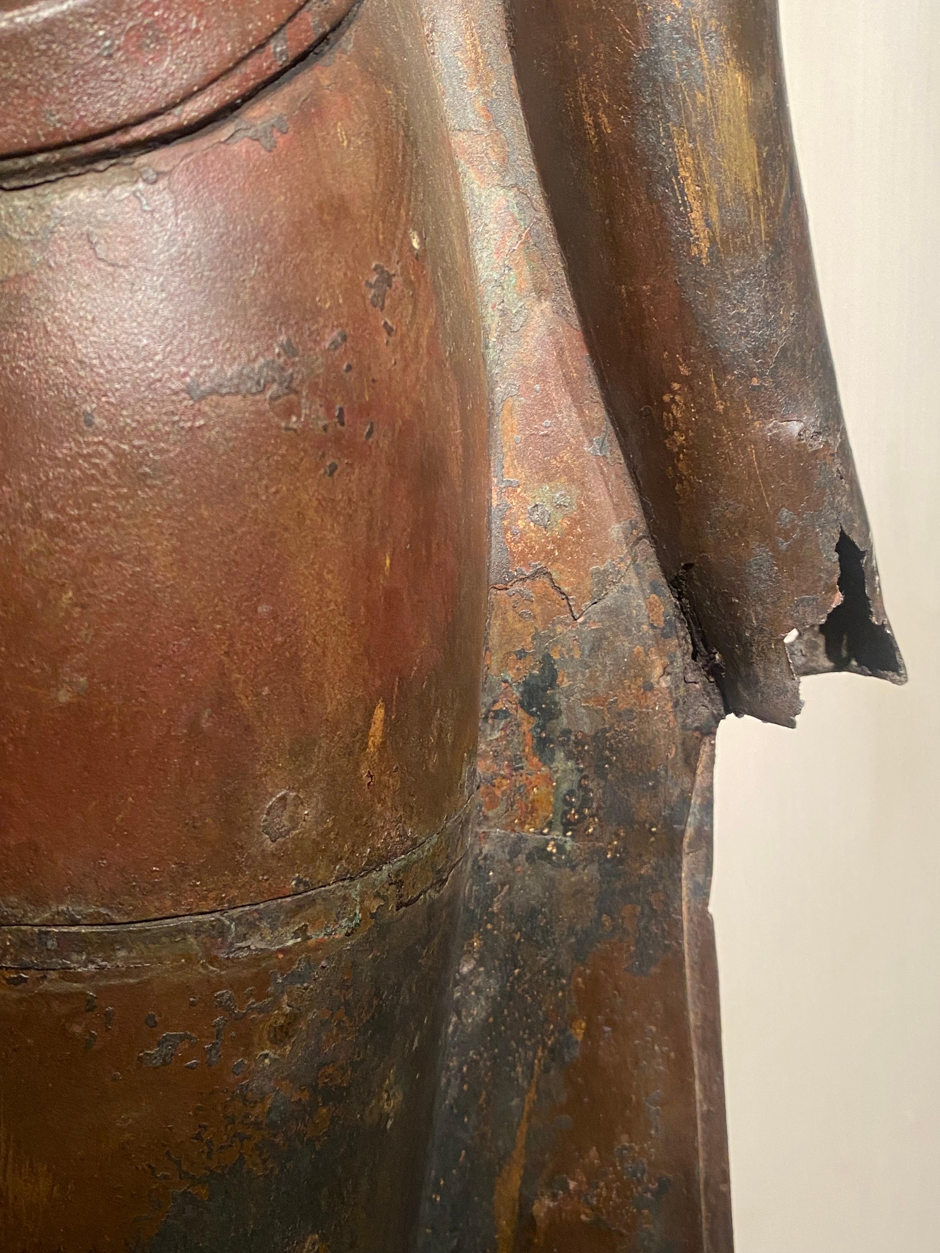 Antique Bronze Standing Buddha For Sale 4
