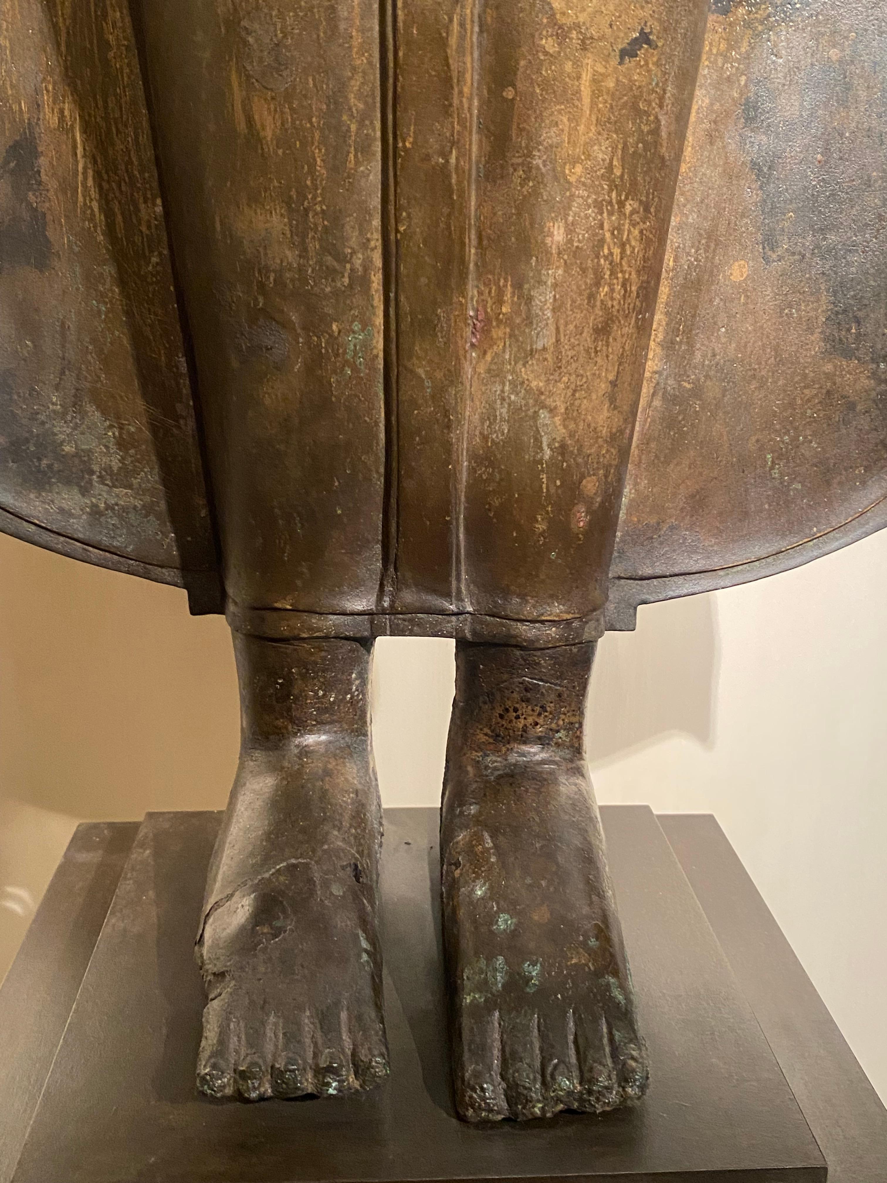 Antique Bronze Standing Buddha For Sale 5