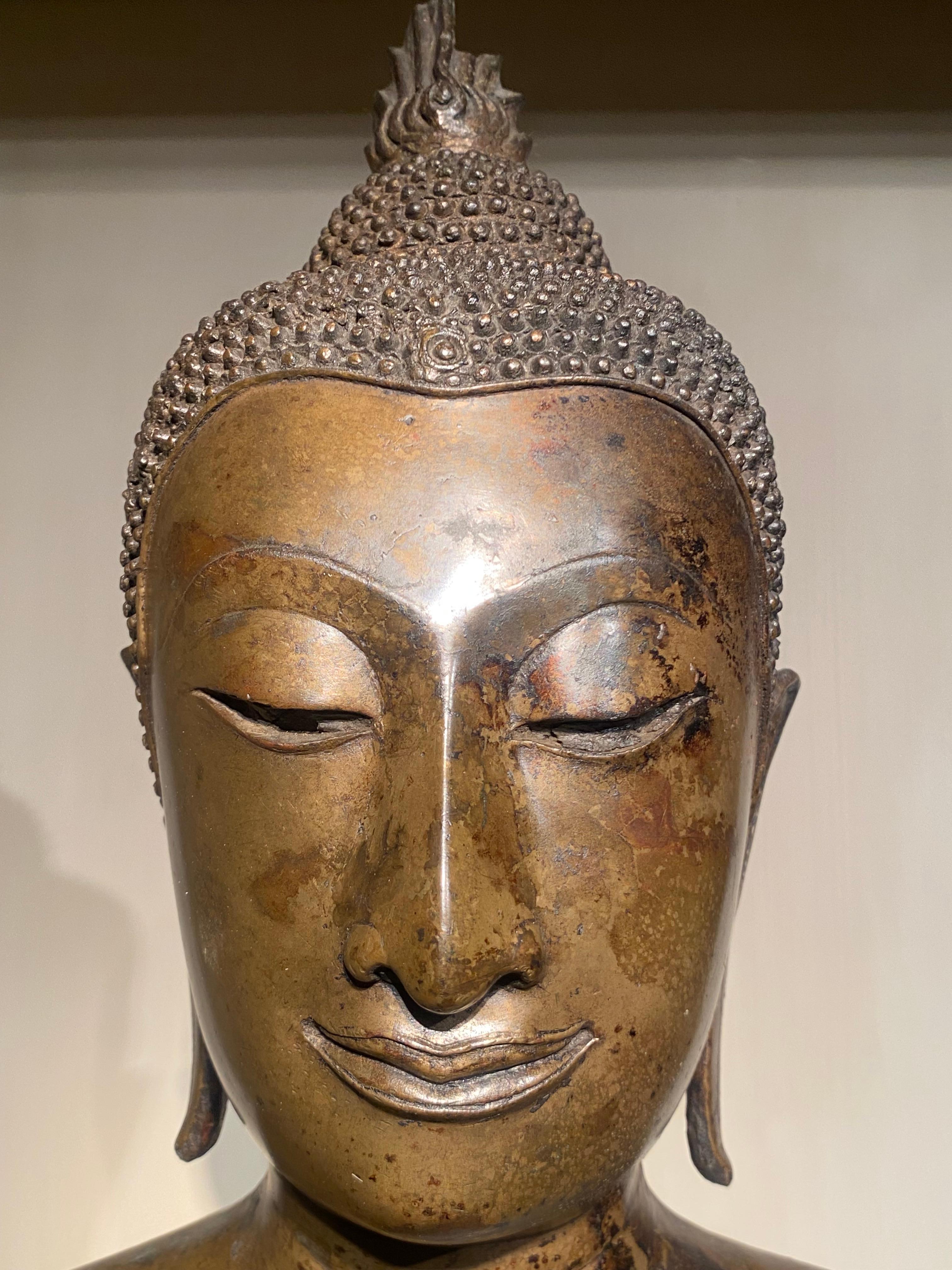 Antique Bronze Standing Buddha For Sale 6