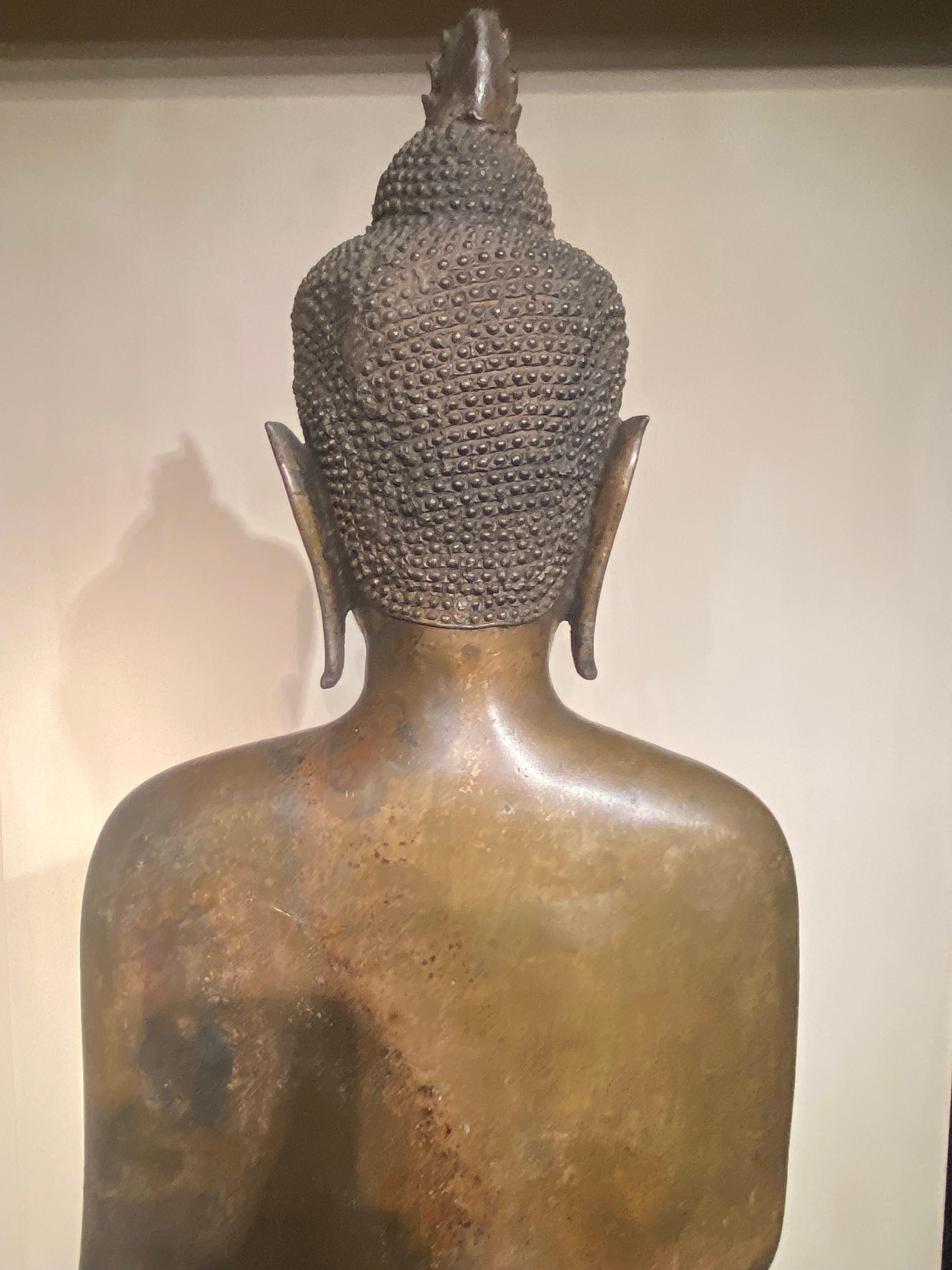 Antique Bronze Standing Buddha For Sale 14